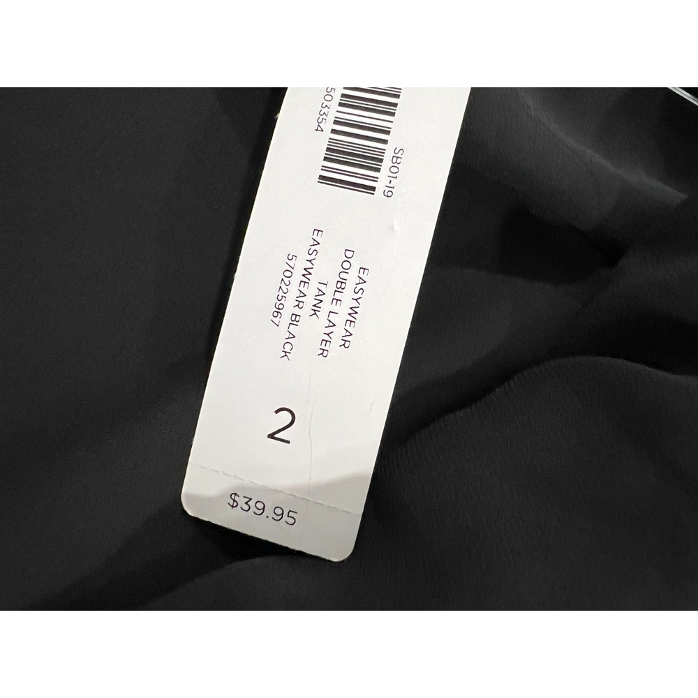 Chicos Easywear‎ Double Layered Tank Shell Sleeveless Top Size 2 Large NEW - Picture 4 of 5